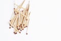 The matches are isolated on a white background.Copy space Royalty Free Stock Photo