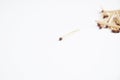 The matches are isolated on a white background.Copy space Royalty Free Stock Photo