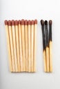 Matches for lighting a fire. Accessories in needed at a domestic farm Royalty Free Stock Photo