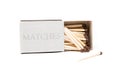 Matches in opened box Royalty Free Stock Photo