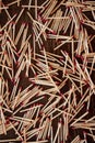 scattered matches on a wooden table Royalty Free Stock Photo