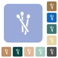 Matches rounded square flat icons Royalty Free Stock Photo