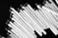 Matches scattered on a dark background. Black and white Royalty Free Stock Photo