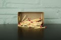 Matches spilling out of box. Royalty Free Stock Photo
