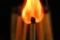 Matches used to burn wood and coal. Royalty Free Stock Photo