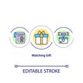 Matching gift concept icon