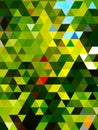 A matchless illustration of colorful geometric pattern of colorful triangles