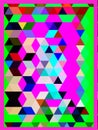 A matchless multi-colored pattern of red color bordered geometric illustration of arrows