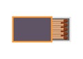 Matchstick box. Simple flat illustration. Royalty Free Stock Photo