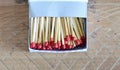 Matchstick in paper box Royalty Free Stock Photo