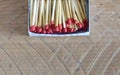 Matchstick in paper box Royalty Free Stock Photo