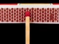 Matchstick placed vertically on the side of matchbox Royalty Free Stock Photo