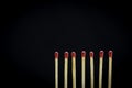 Matchstick Row Royalty Free Stock Photo