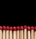 Matchsticks on Black Royalty Free Stock Photo