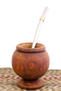 Mate Cup with Bomba - Wood Royalty Free Stock Photo