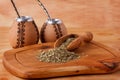 Mate in a traditional calabash gourd with bombilla