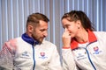 Matej Liptak, Captain of team Slovakia and Viktoria Kuzmova