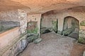 Matera, Basilicata, Italy: interior of an old cave house Royalty Free Stock Photo