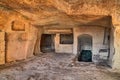 Matera, Basilicata, Italy: interior of an old cave house