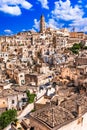 Matera, Basilicata, Italy: Landscape view of the old town - Sassi di Matera Royalty Free Stock Photo