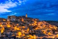 Matera, Basilicata, Italy: Overview of the old town - Sassi di Matera Royalty Free Stock Photo