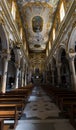 Main nave of the Cathedral di Maria Santissima della Bruna, Matera, Basilicata, Italia. Beautiful Italian Church.