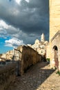 Breathtaking view of the ancient town of Matera, southern Italy Royalty Free Stock Photo