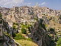 Matera and its spectacular canyon, Basilicata region, southern Italy Royalty Free Stock Photo