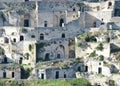 Matera with the rupestrian churches ands houses in Italy Royalty Free Stock Photo