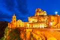 Matera, Sasso Caveoso, Italy: Night view of the San Pietro Caveoso