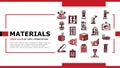 material construction engineer landing header vector Royalty Free Stock Photo