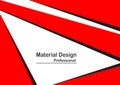 Material design background in red color.