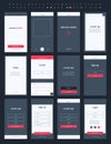 Material Design Mail App Kit for Mobile Royalty Free Stock Photo