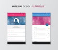 Material design user interface background