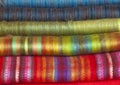 Material display in colored and woven alpaca alpaca fabric