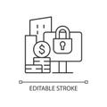 Material nonpublic information linear icon