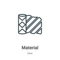 Material outline vector icon. Thin line black material icon, flat vector simple element illustration from editable sew concept Royalty Free Stock Photo