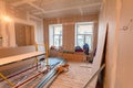Material for repairs in an apartment is under construction, remodeling, rebuilding and renovation. Royalty Free Stock Photo