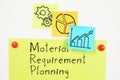 Material Requirement planning MRP is shown using the text