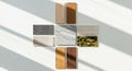 Material samples for interior design selection Royalty Free Stock Photo