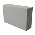 Gray Concrete Building Block Isolated on White Background Royalty Free Stock Photo