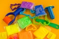 Material and tools for modeling clay. Creative lesson for a child Royalty Free Stock Photo