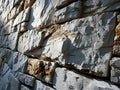 Materials background, textured stone bricks