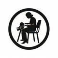 Maternal Care: Mother Tending to Toddler in High Chair Icon