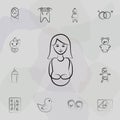 Maternity beautiful Mather concept line icon. Universal set of maternity for website design and development, app development