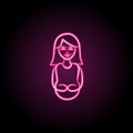 Maternity beautiful mather neon icon. Simple thin line, outline vector of maternity icons for ui and ux, website or mobile