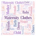 Maternity Clothes in a shape of square word cloud