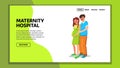 Maternity Hospital Consultation Parents Vector Flat illustration