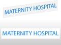 Maternity hospital sign isolated on transparent background, infographics