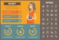 Maternity infographic template, elements and icons Royalty Free Stock Photo